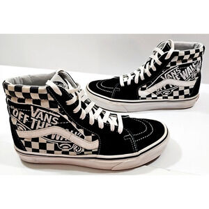VANS Off The Wall ~Men 6.5 W 8 Unisex ~ Skateboard Black/White Sneakers #500714.